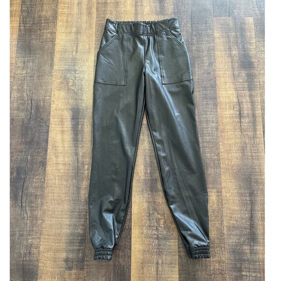 SPANX Faux Leather Like Jogger Pants Pull-On Elastic Waist Size Small - Picture 10 of 10